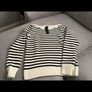 Talbots sweater navy/white